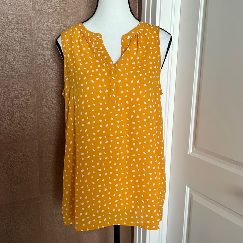 41 Hawthorn Yellow Polka Dot Blouse